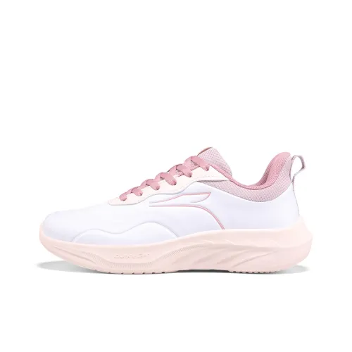361° Wear resistant And Lightweight Low Top Running Shoes Women's Pink White