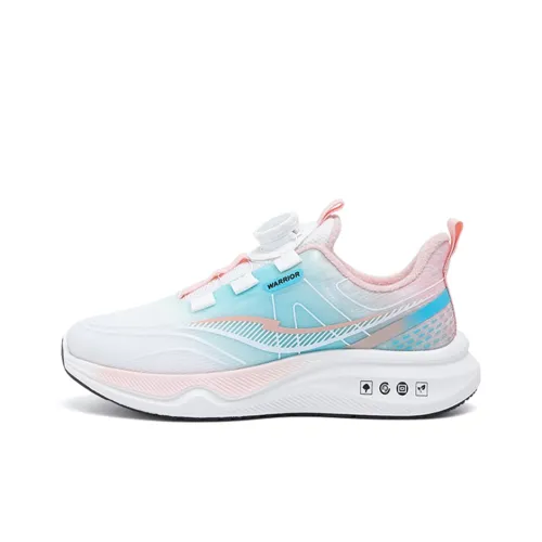 Warrior Warm Cushioning Coverage Rebound Wear Resistant Slip Resistant Low Top Casual Running Shoes Women's White Pink