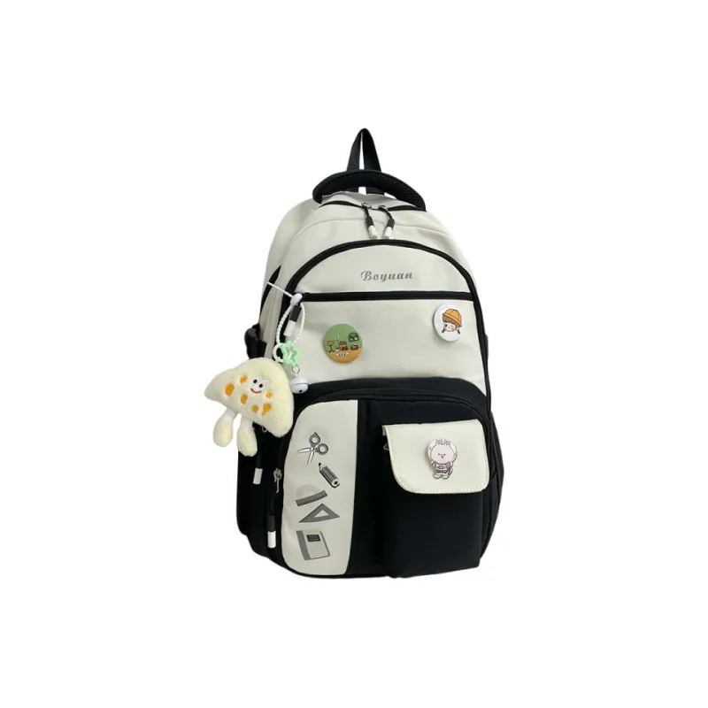 Gorora Nylon Fabric Backpack Regular Women's Multicolor-3