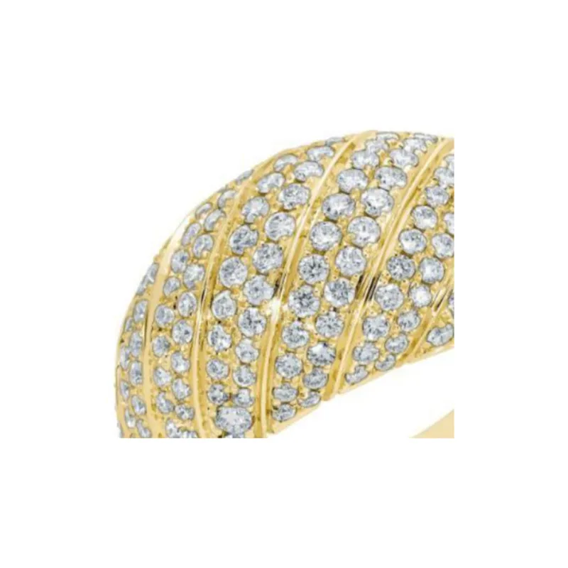 Anita Ko 18kt Yellow Gold Domed Diamond Ring-0