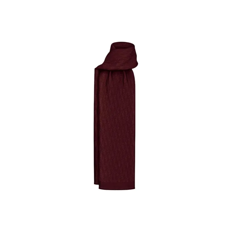 DIOR Wool Shawls Men's Burgundy-1