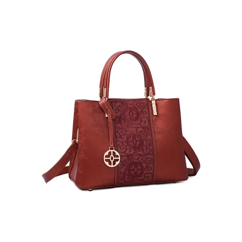 Vigno Synthetic Leather Shoulder Bag, Crossbody Bag Regular Women's Red-1