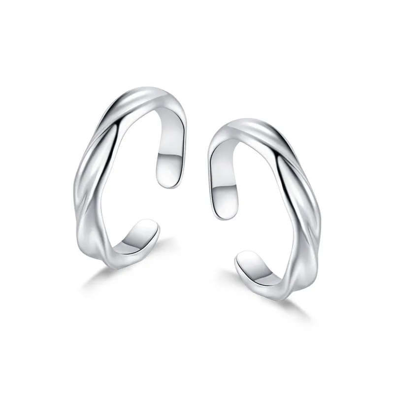 NUSQ Sterling Silver Rings Men's-6