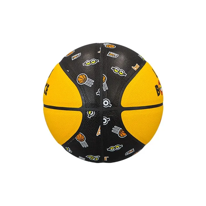 SIPAKESPORT x MINIONS PU Basketball Yellow Black Print Size 7 Ball Training Unisex-4