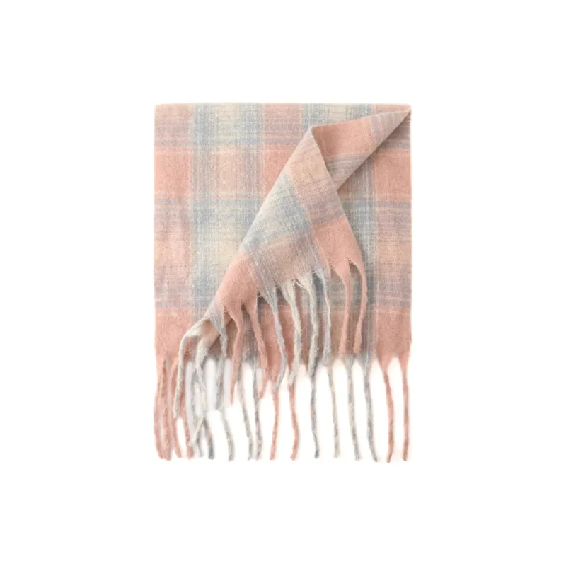 FREE RABBITⅡ Winter Thickened Warm Advanced Touch Fringe Shawl Scarf Unisex-5