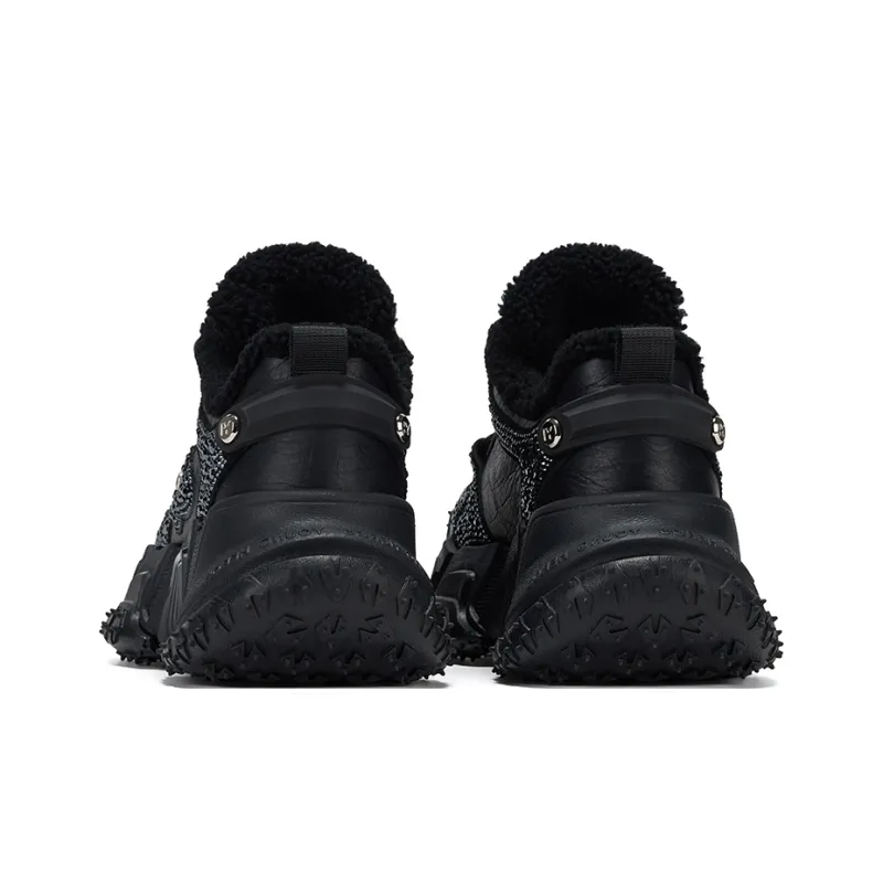 GG CC Chunky Sneakers Women's Low Top Black/Silver-3