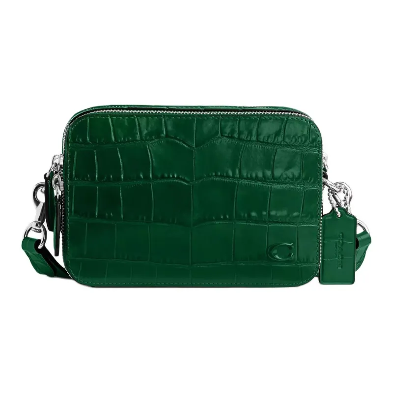 COACH Leather Messenger Bag Shoulder Bag Crossbody Bag Small Size Men's Ivy Green-0