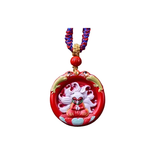 Kai Zhen Cinnabar Pendants Women's