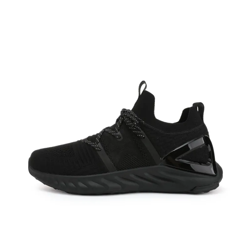 PEAK State Pole 1.0 Plus Cushioning Anti Slip And Wear Resistant Low Top Running Shoes Men's All Black-0