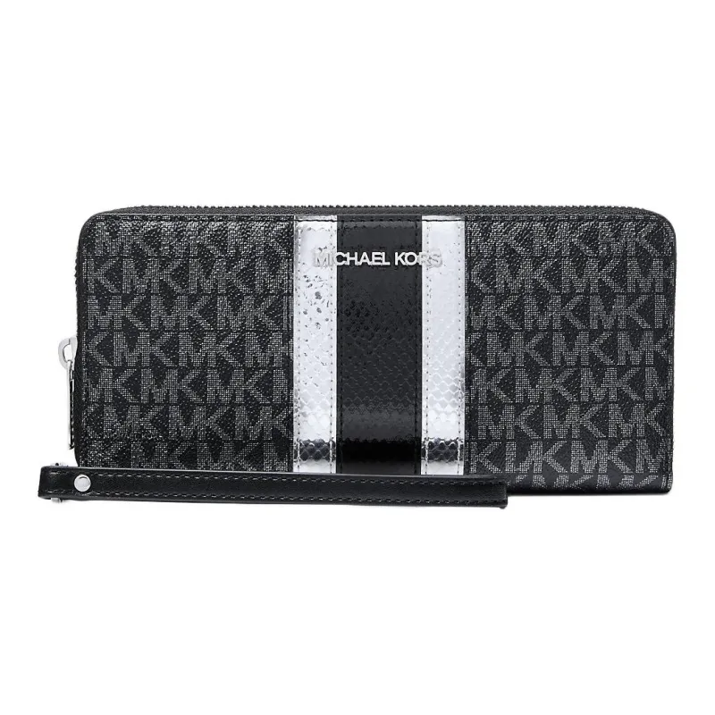 MICHAEL KORS Jet Set Travel Coated Canvas Wallet Tubas Women's Black-0