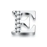 Zircon Stud Earrings with Letter (Single)