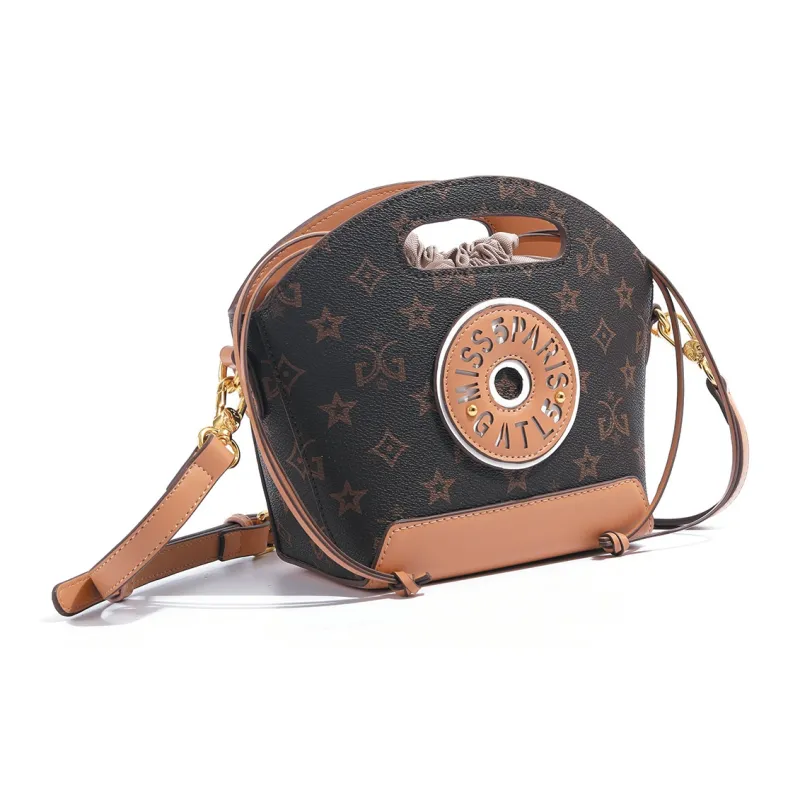 MISS GAIL Synthetic Leather Handbag Crossbody Bag Regular Women's Apricot-2