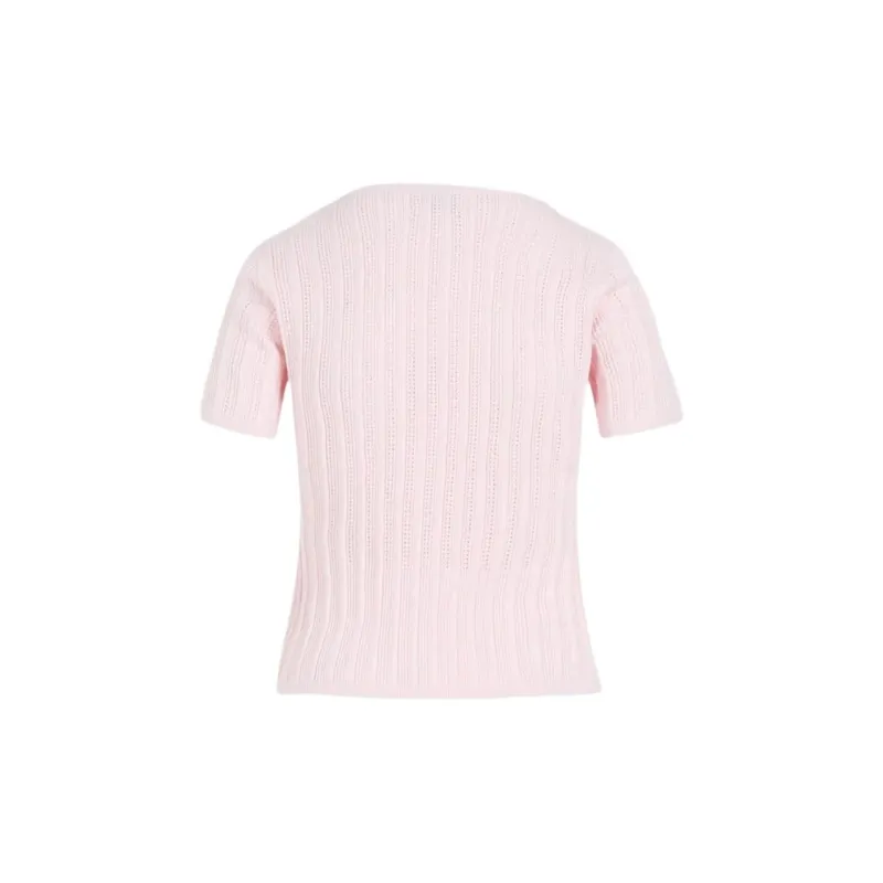 Erdem Short-sleeve Pointelle-knitted Top-1