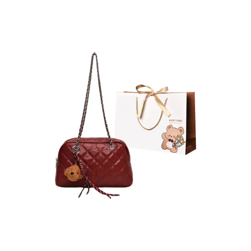 ERANGBEAR PU Crossbody Bag, Shoulder Bag Regular Women's Black/Brown/Coffee/Red-12