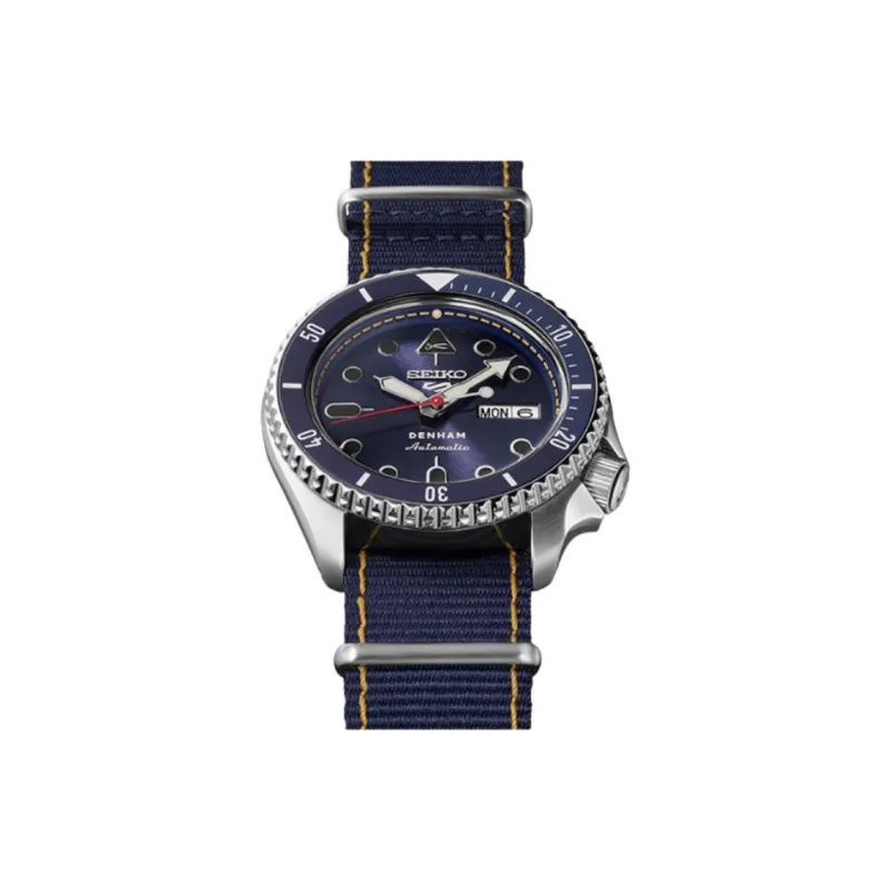 SEIKO 5 Sports SKX Collection Automatic/Manual Mechanical Movement Nylon Strap Watch 42.5mm Men's Watches Blue Dial-1