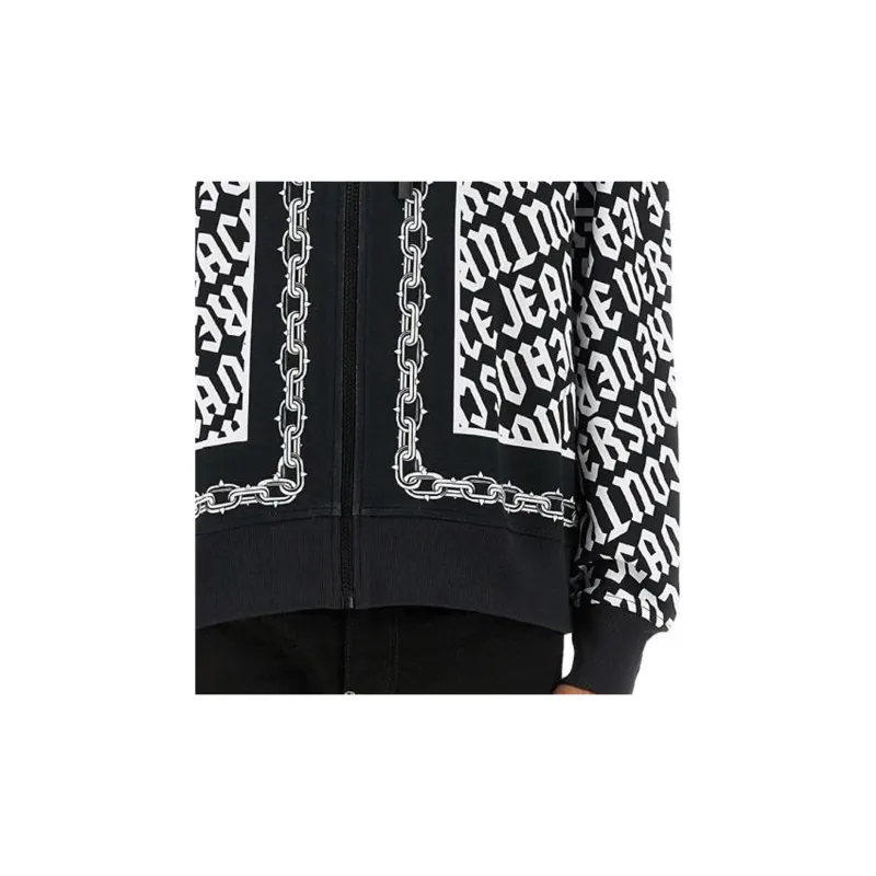 VERSACE JEANS COUTURE Zip up Cotton Hoodie-4