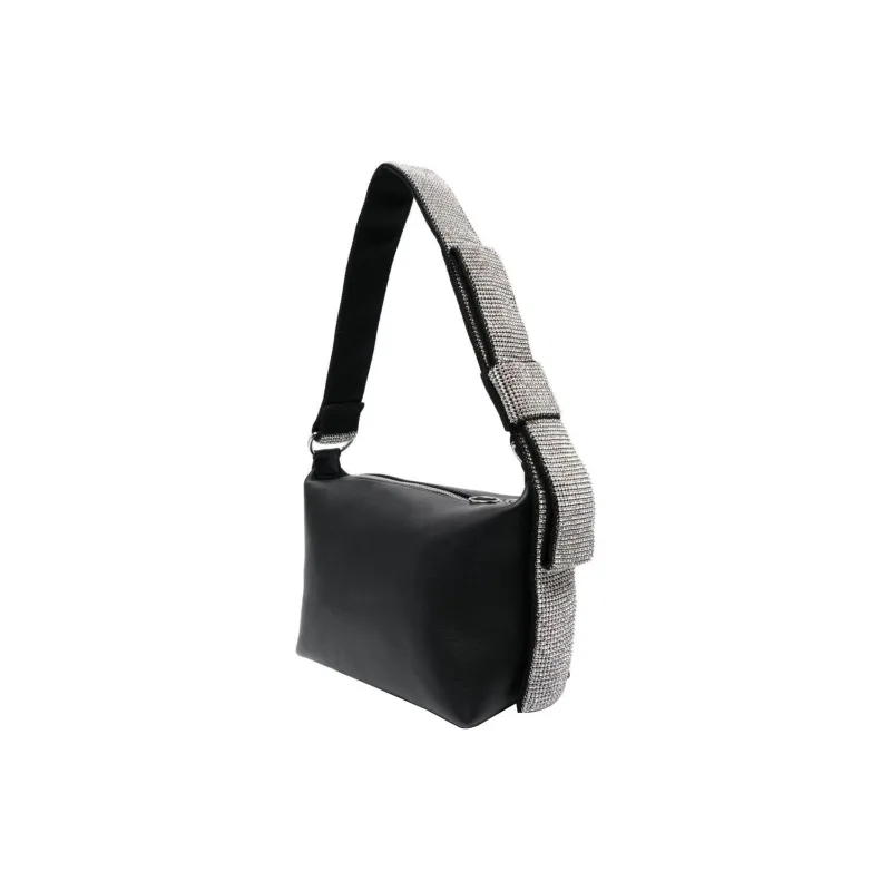 KARA Embellished Bow Zipped Shoulder Bag-2