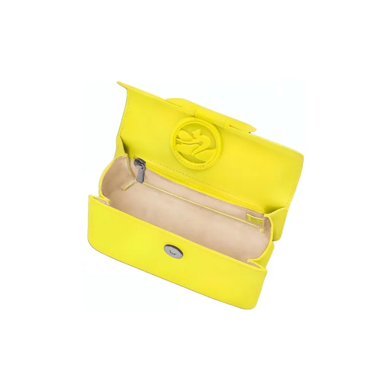 LONGCHAMP BOX TROT Cow Leather Handbag, Shoulder Bag, Crossbody Bag Mini Women's Yellow-1