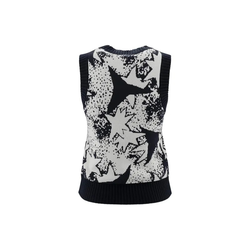 WEEKEND MaxMara Jacquard Patterned Knitted Vest-1