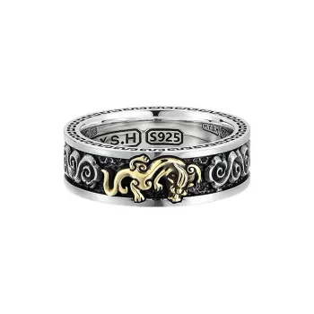 MYSH 925 Sterling Silver Rings Men's