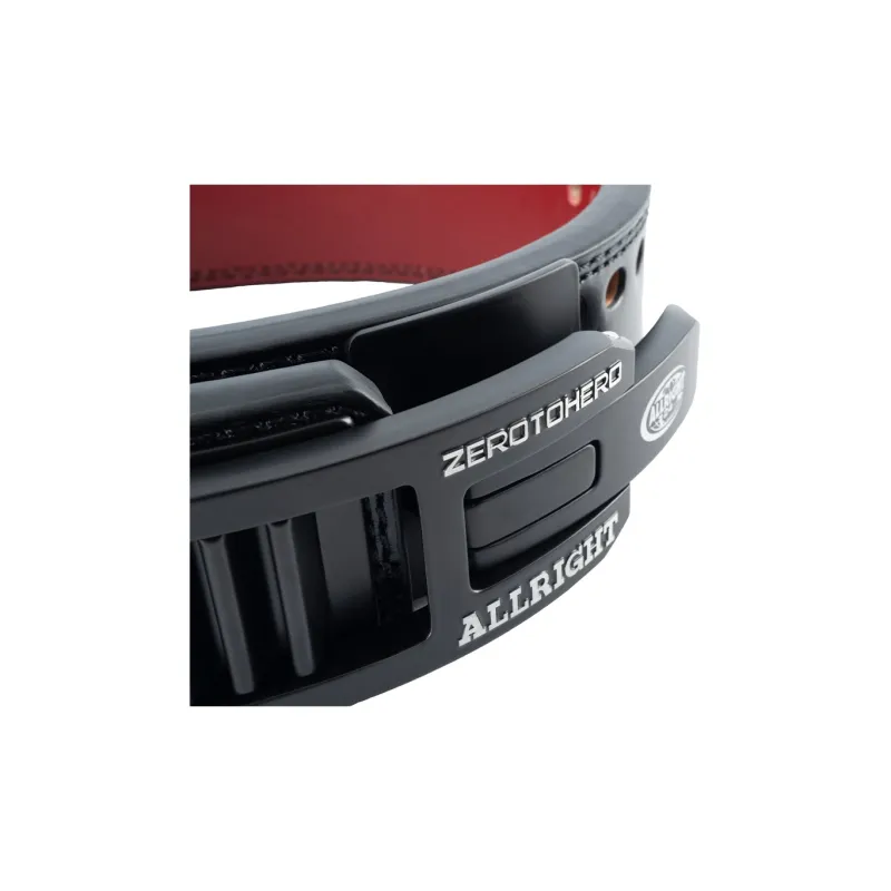 ZERO TO HERO Back Support Braces Fitness Protective Black Red Cow Leather Unisex-1