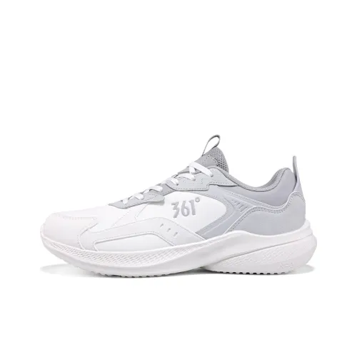 361° Wear resistant And Lightweight Low Top Running Shoes Men's White Gray