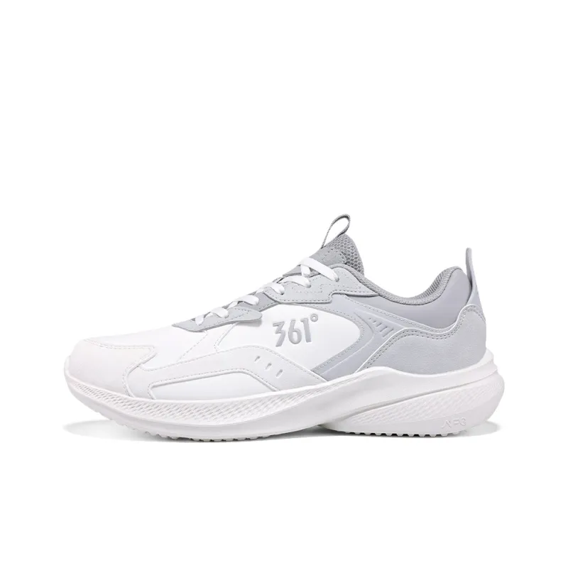361° Wear resistant And Lightweight Low Top Running Shoes Men's White Gray-0