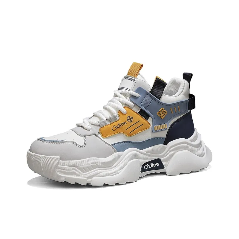 Cindiress Anti Slip Wear Resistant High Top Chunky Sneakers Men's-2