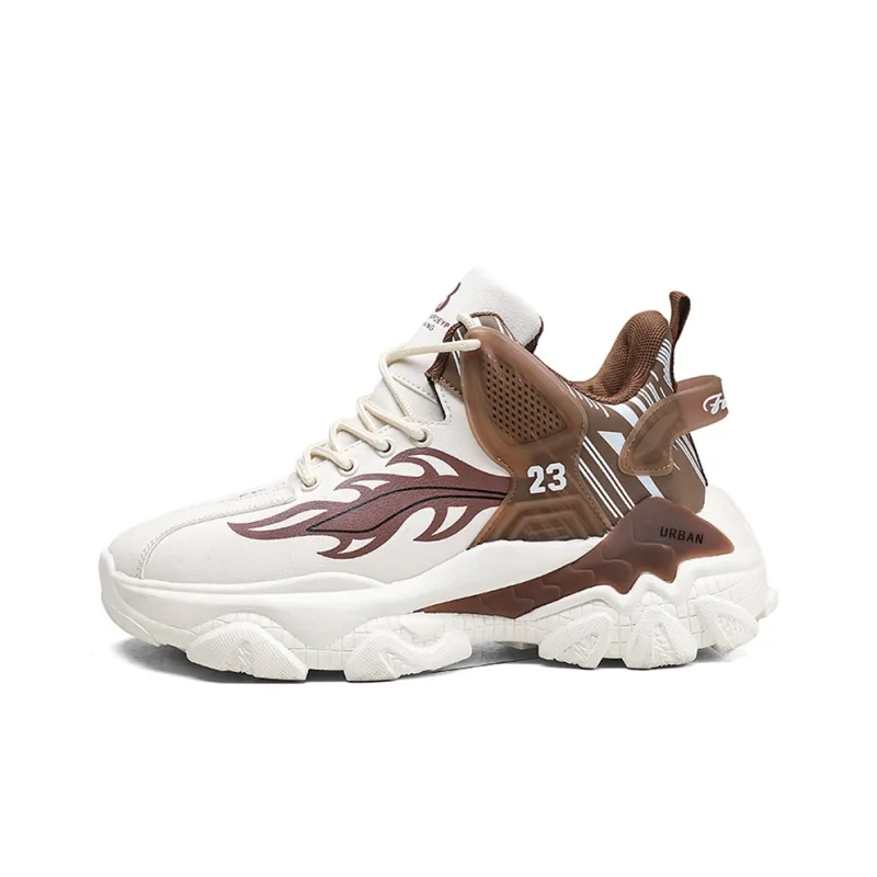 URBAN AUTHENTIC Cushioning, Slip Resistant, Abrasion Resistant, Lightweight Coverage Mid Top Chunky Sneakers Men's-4