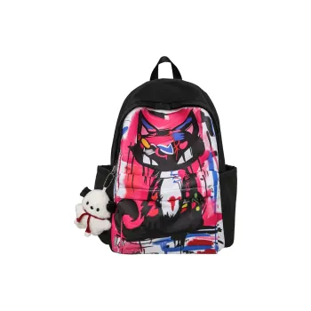 Kaka Tree Nylon Backpack Regular Unisex Black/White