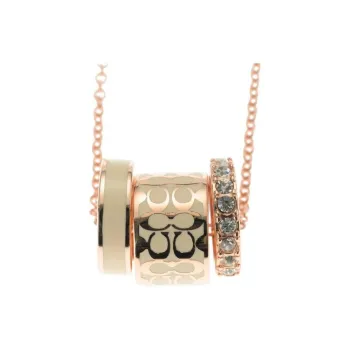 COACH Enamel Necklaces Women's Rose Gold