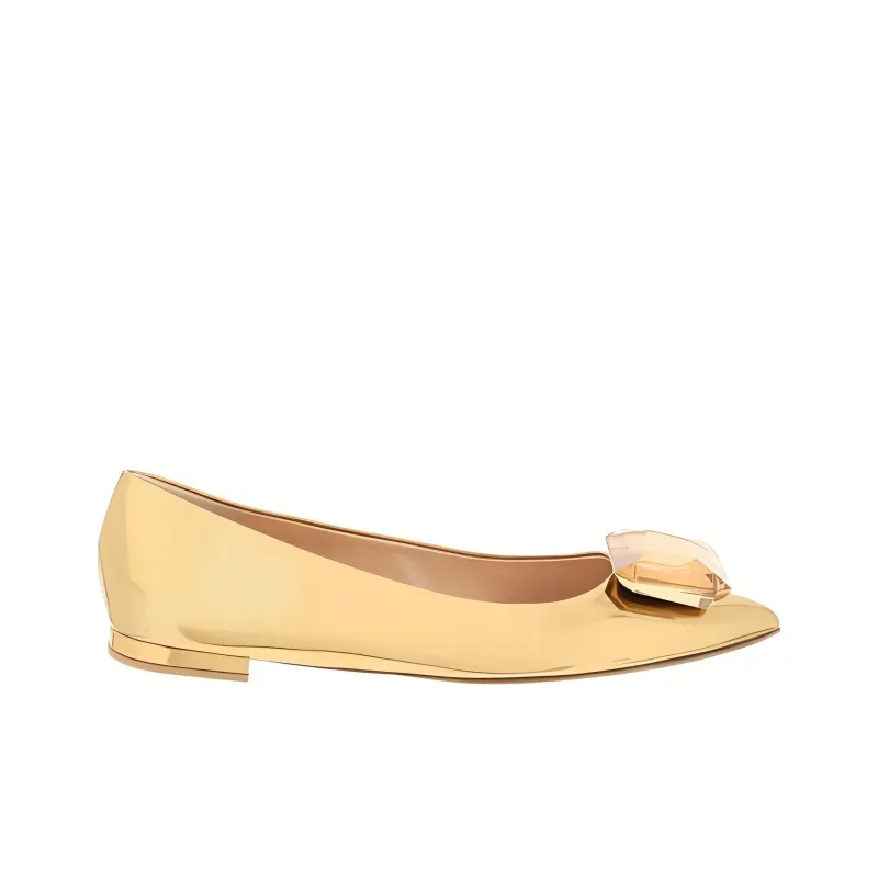 GIANVITO ROSSI Casual Single Shoes Women's Yellow-1