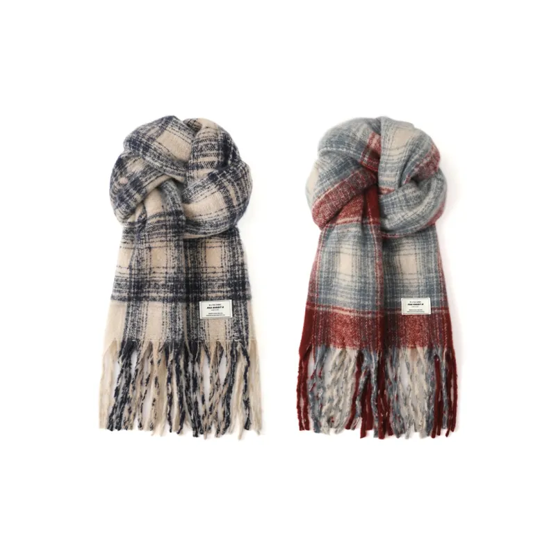 FREE RABBITⅡ Winter Thickened Warm Advanced Touch Fringe Shawl Scarf Unisex-15