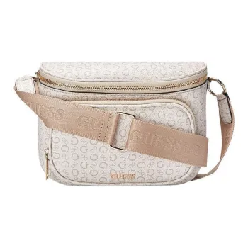 GUESS Artificial Leather Crossbody Bag Shoulder Bag Medium Size Women's White