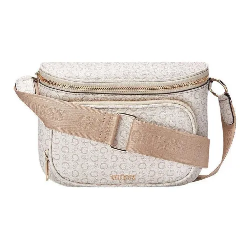 GUESS Artificial Leather Crossbody Bag Shoulder Bag Medium Size Women's White
