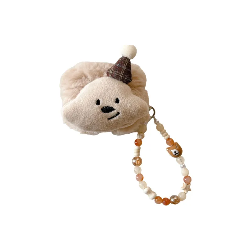 Kona Chun Compatible With AirPods 2/4/3/Pro Plush Ins Cute 3D Effect Cloud Hats & Caps Fully Enclosed Headphone Cases-1