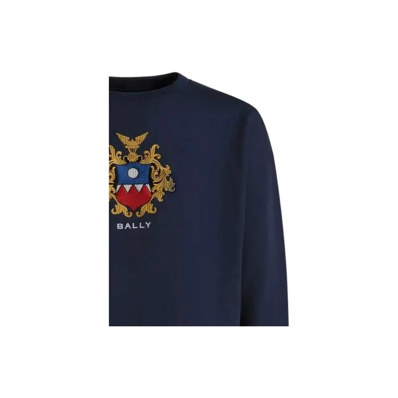 BALLY Logo embroidered Cotton Sweatshirt-2