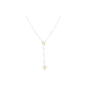Social Talent Artificial Pearl Synthetic Cubic Zirconia Cold Enamel Necklaces Women's