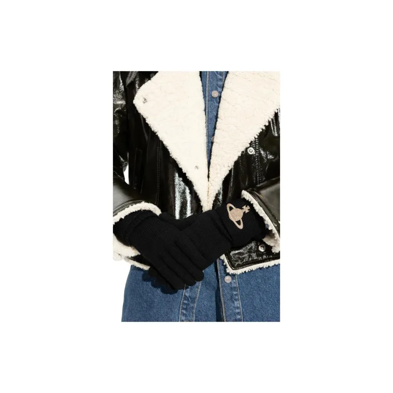 Vivienne Westwood Wool/Cashmere Knit Gloves Men's Black-4