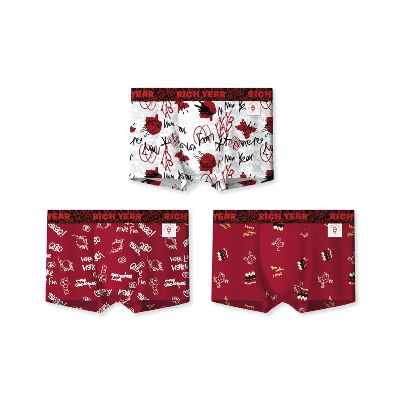 Qiao Ni Tong Underpants Men's 3 Pack-0