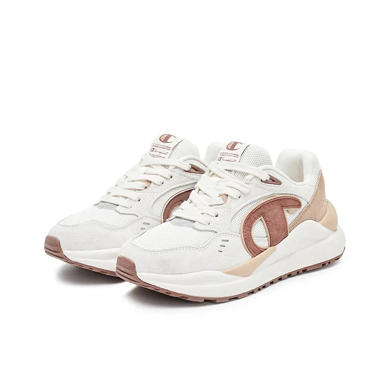 Champion Low Top Chunky Sneakers Women's Milk White/Campfire Brown-2