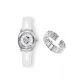 3A333 White Shell-Icy Clear White Strap (Includes Original Steel Band+BV Green Large Box)