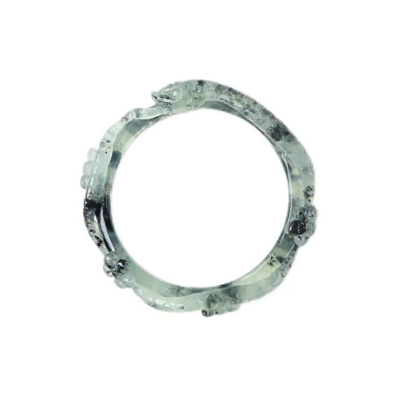 South Asia Natural Serpentine Jade Bangles Unisex-1