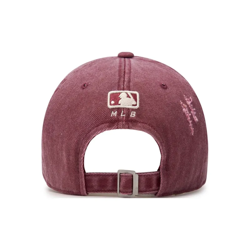 MLB Cotton Baseball Caps Unisex Burgundy-4