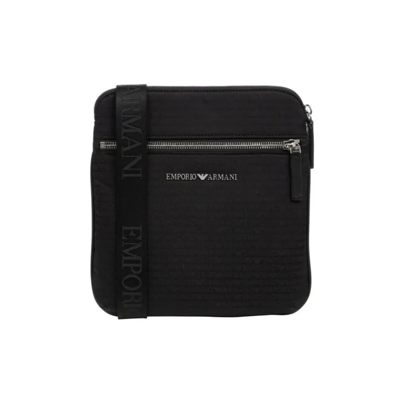 EMPORIO ARMANI Polyamide Shoulder Bag, Crossbody Bag Men Black-1