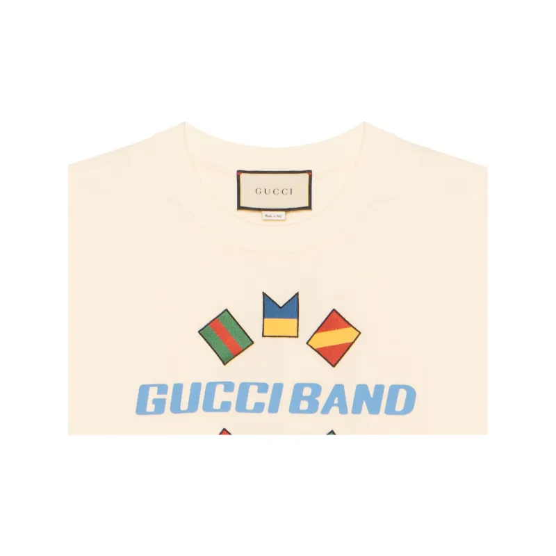 GUCCI Band Print T shirt-8