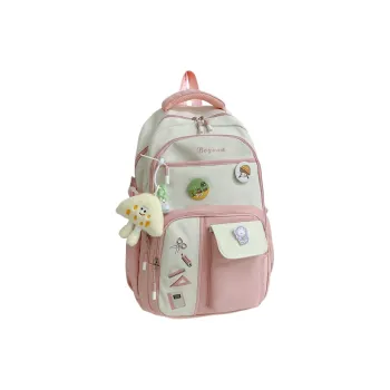 Gorora Nylon Fabric Backpack Regular Women's Multicolor