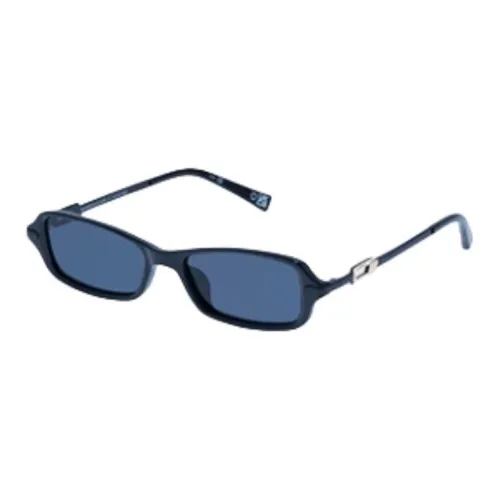 Le Specs Metal Polymer Material Rectangular sunglasses ports Women's Black