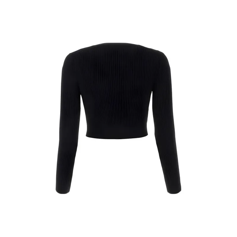 MIU MIU Logo print Zip up Cardigan-1