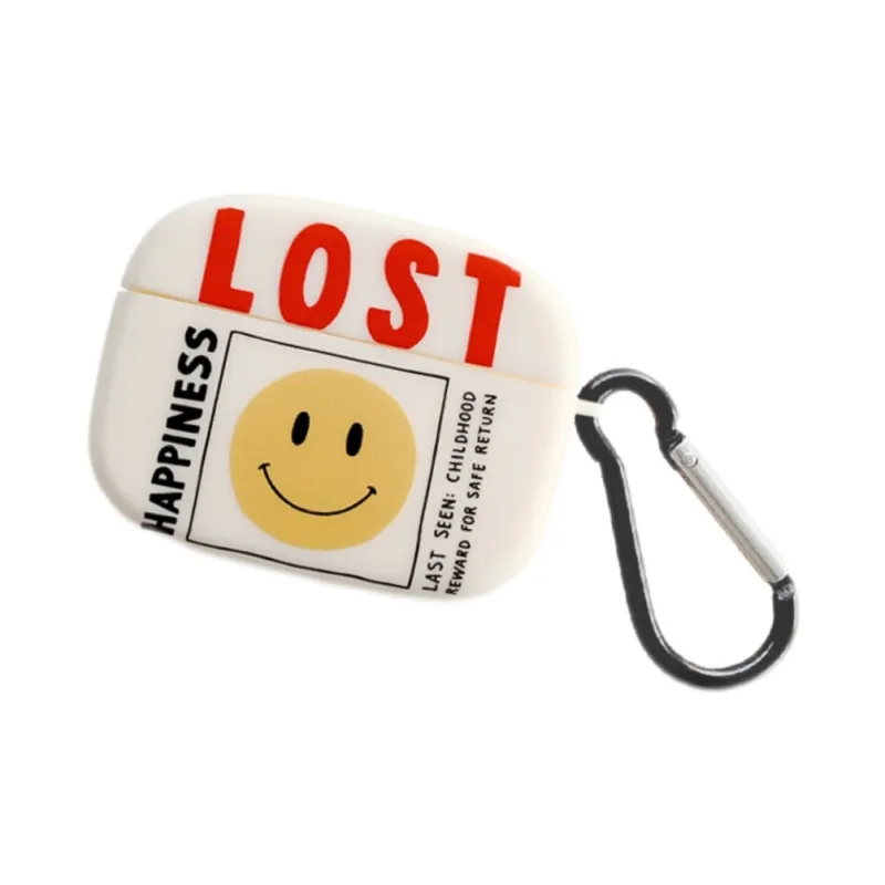 Koman Compatible With Apple AirPods 1/2/3/Pro 1/2 Generation TPU Cute Smiley Face Headphone Cases-4